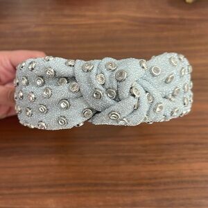 Silver embellished Lele Sadoughi headband
